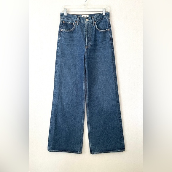 Agolde Dame High Rise Wide Leg Jeans - Picture 4 of 12